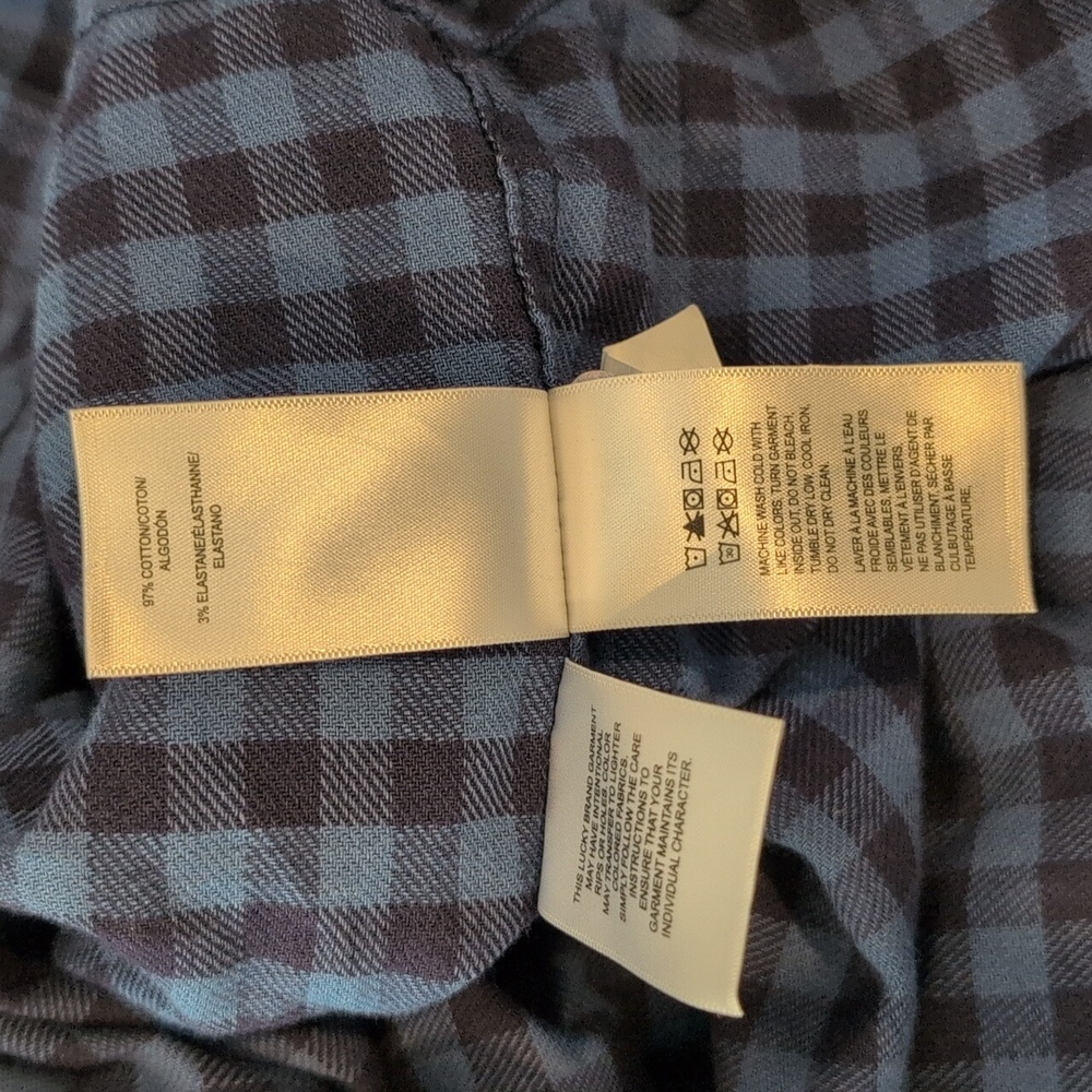 Lucky Brand Men's S Saturday Stretch Western Style Snap Button Plaid Shirt NWT - Picture 11 of 16